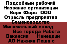 Подсобный рабочий › Название организации ­ Ворк Форс, ООО › Отрасль предприятия ­ Семеноводство › Минимальный оклад ­ 30 000 - Все города Работа » Вакансии   . Ненецкий АО,Нижняя Пеша с.